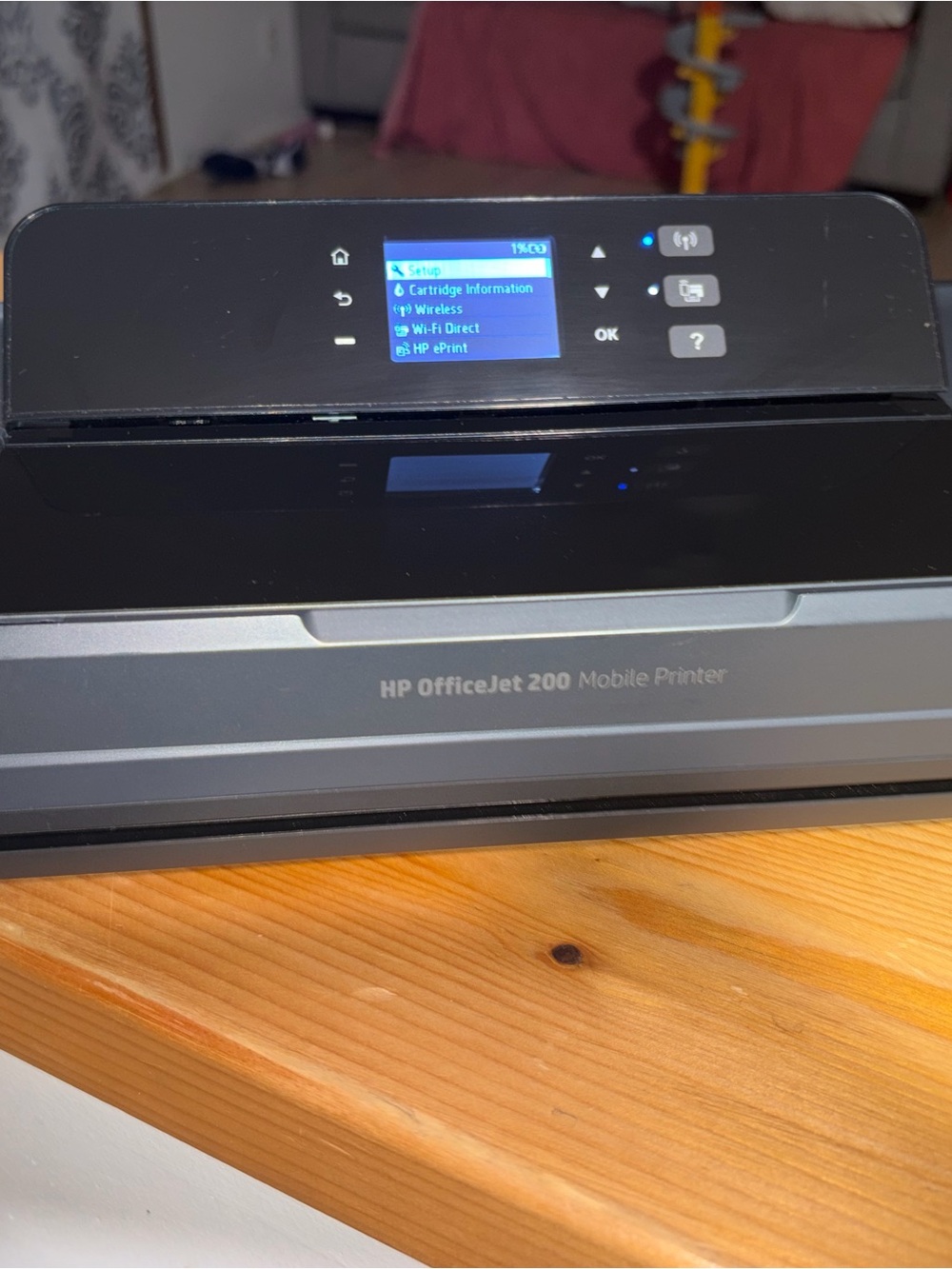 HP OfficeJet 200 Mobile Printer - Black and Silver